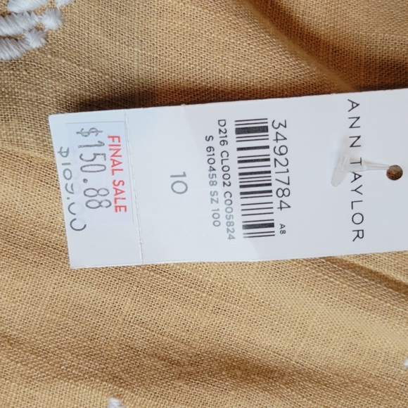 NWT linen blend Ann Taylor sundress size 10 - Picture 4 of 5